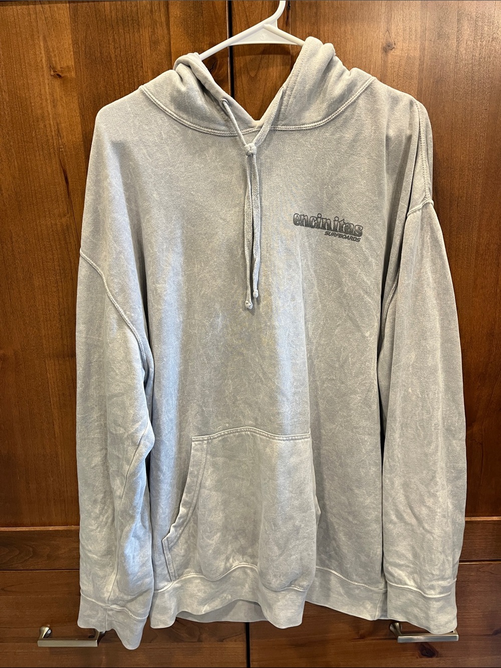 Washed Gray Pullover Hoodie